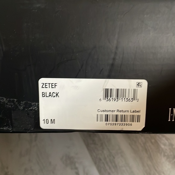 NIB INC Zetef Black Fabric Pointed Toe Sock Ankle Boots 10 - Picture 7 of 7